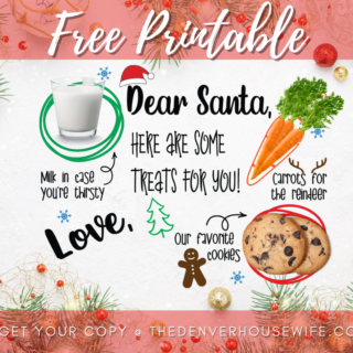 Santa Cookie Tray Free Printable