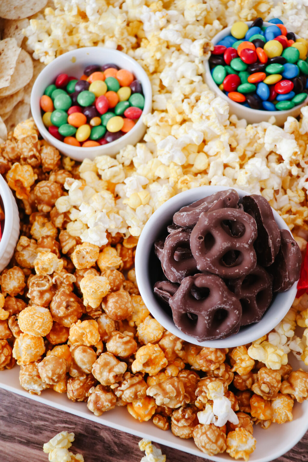 Movie Night Snack Tray Nachos, Popcorn, & Candy » The Denver Housewife