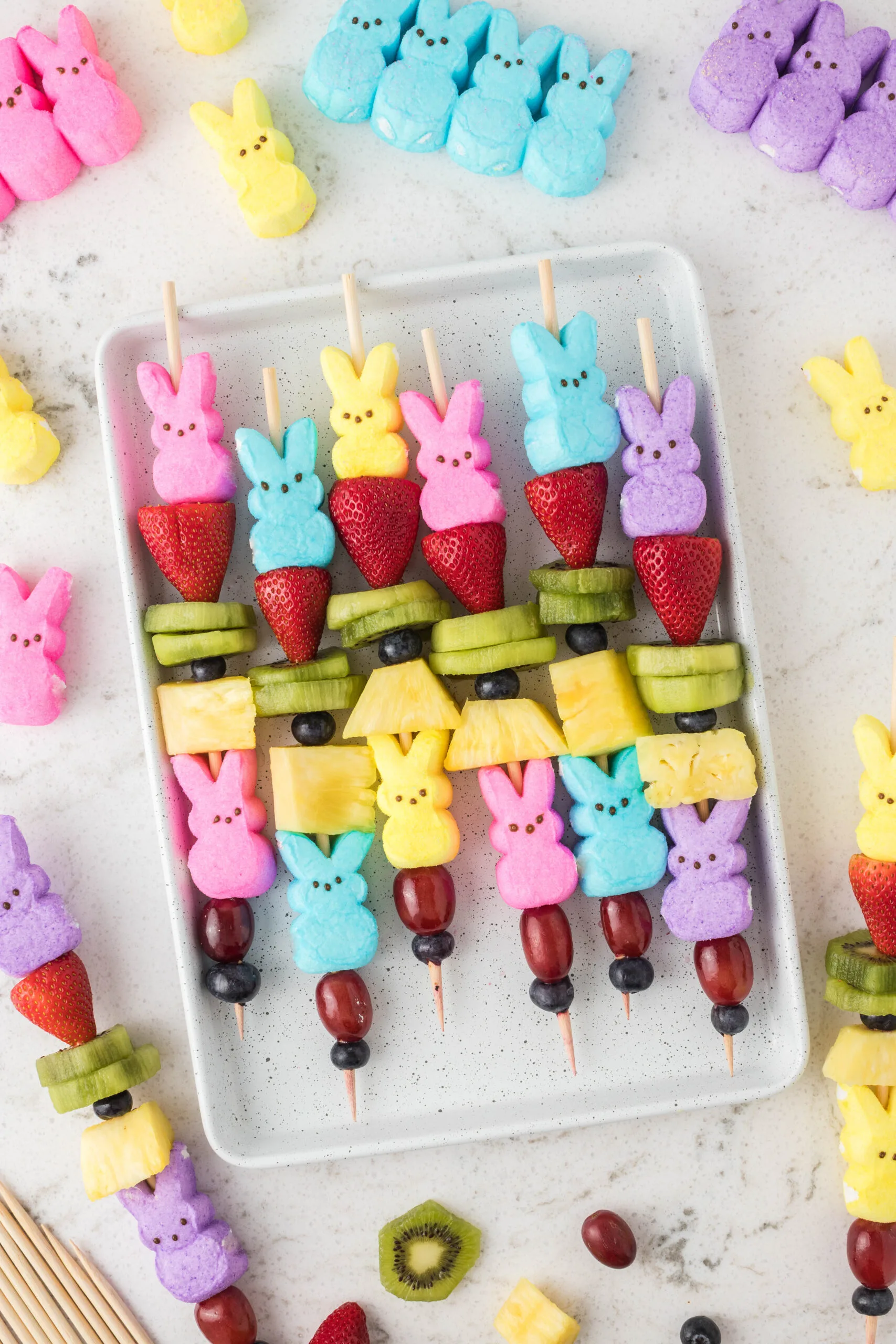 peeps easter fruit kabobs