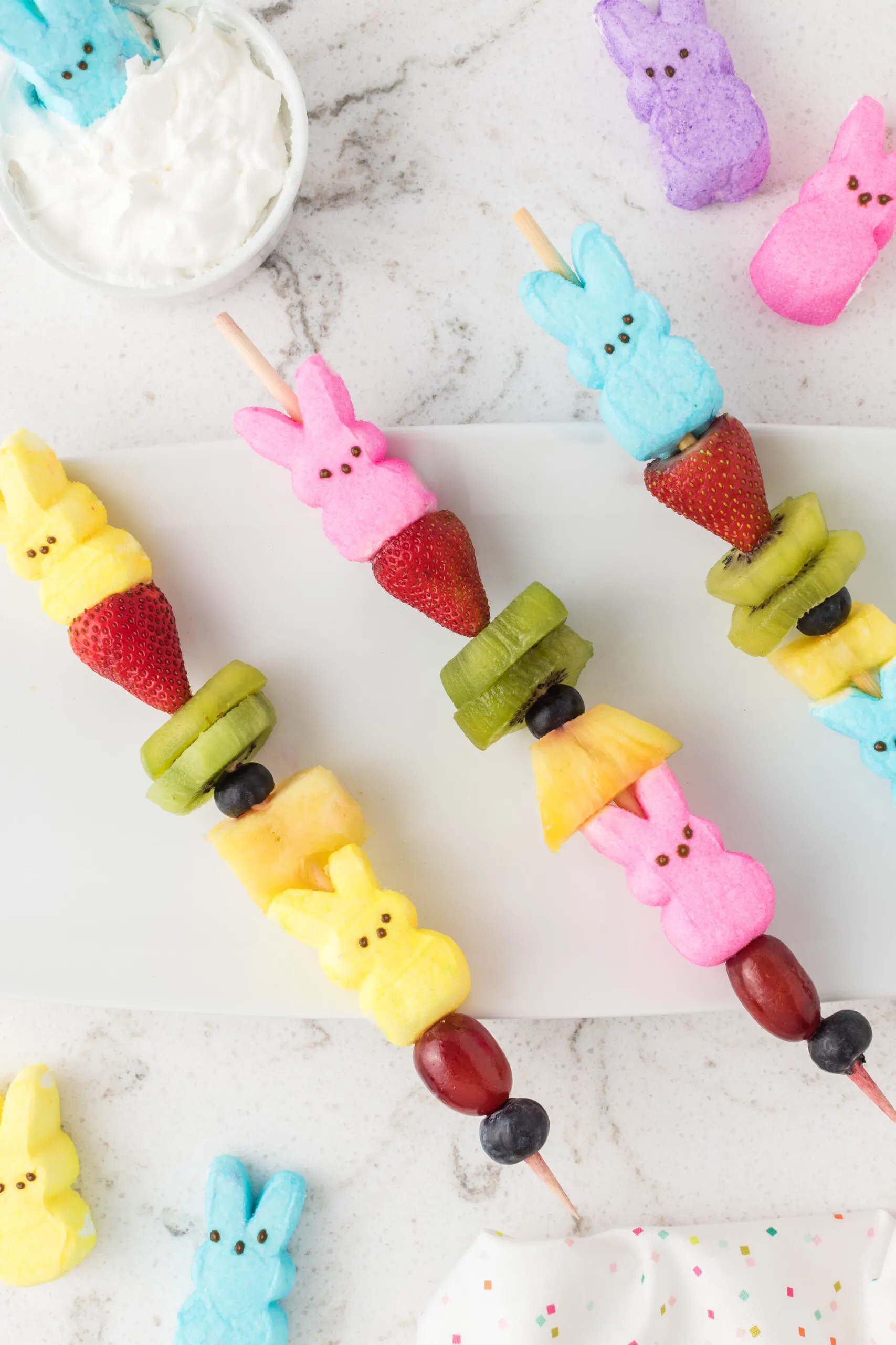 rainbow fruit kabobs