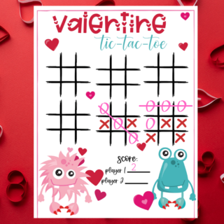 Valentine's Day Tic Tac Toe Free Printable