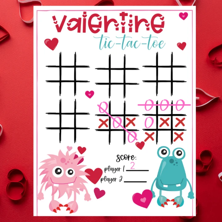 Valentine Tic Tac Toe Printable