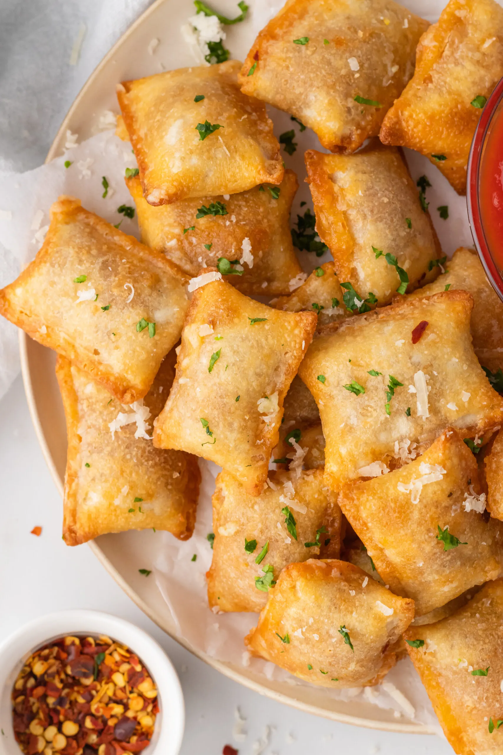 Air Fryer Garlic Parmesan Pizza Rolls