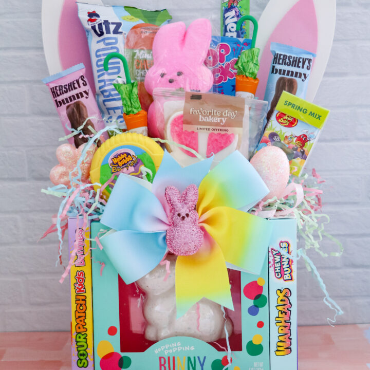 Easter Bunny Candy Bouquet Basket