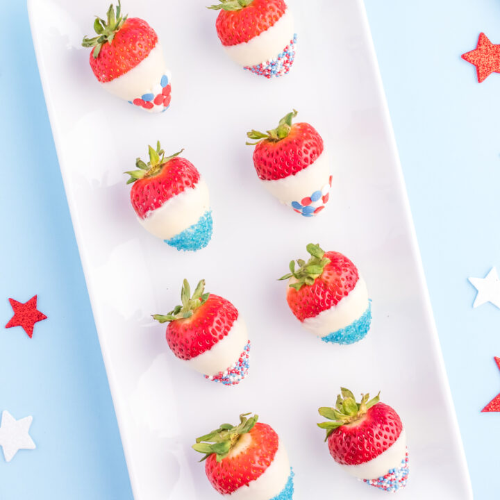 Red White and Blue Strawberries