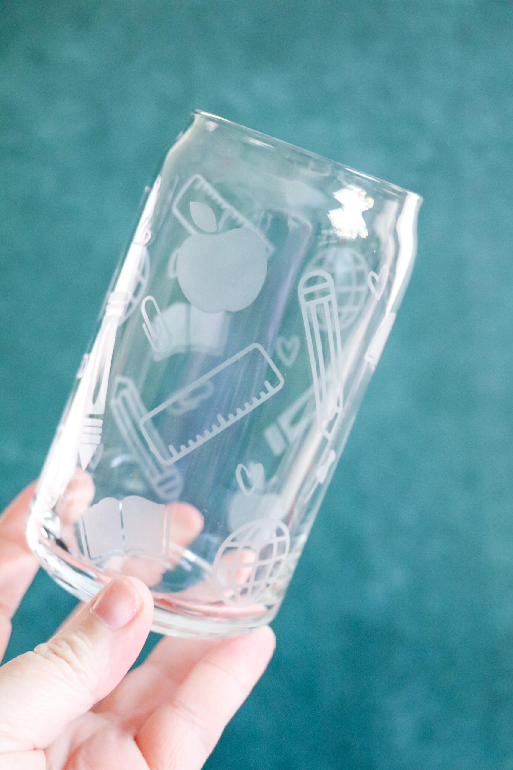 Libbey Beer Can Glass with Personalized Laser Etching