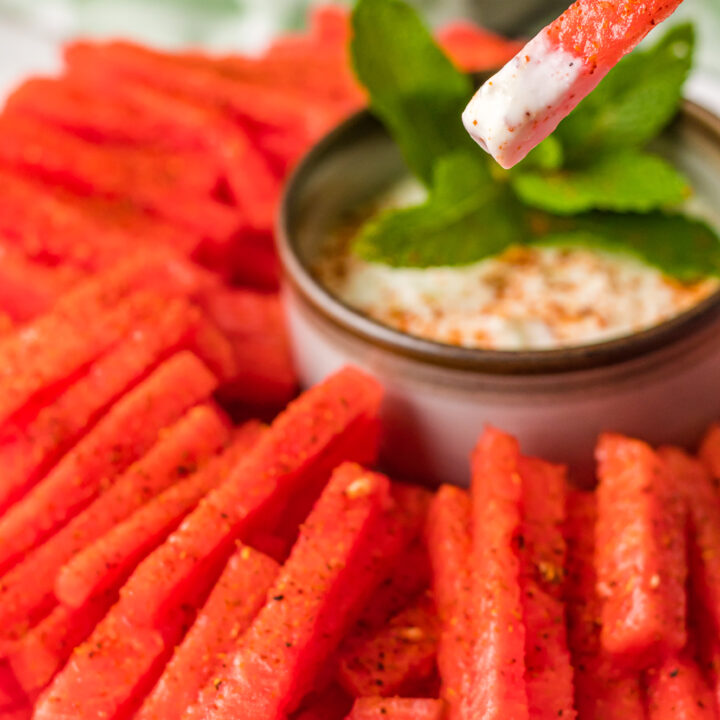 Watermelon Fries with Lime Tajin Dip