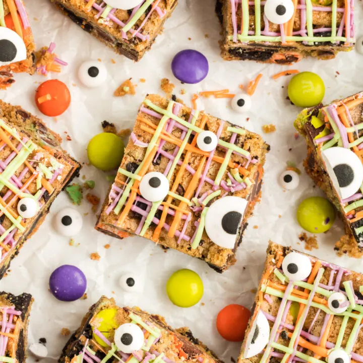 Loaded Halloween Cookie Bars