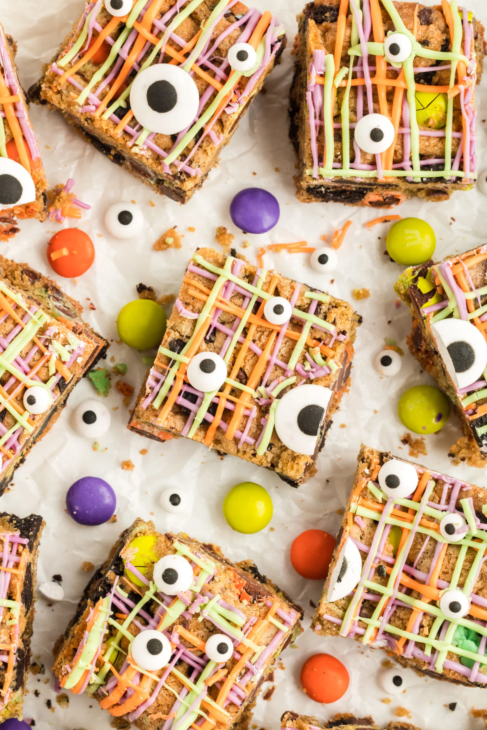 Loaded Halloween Cookie Bars