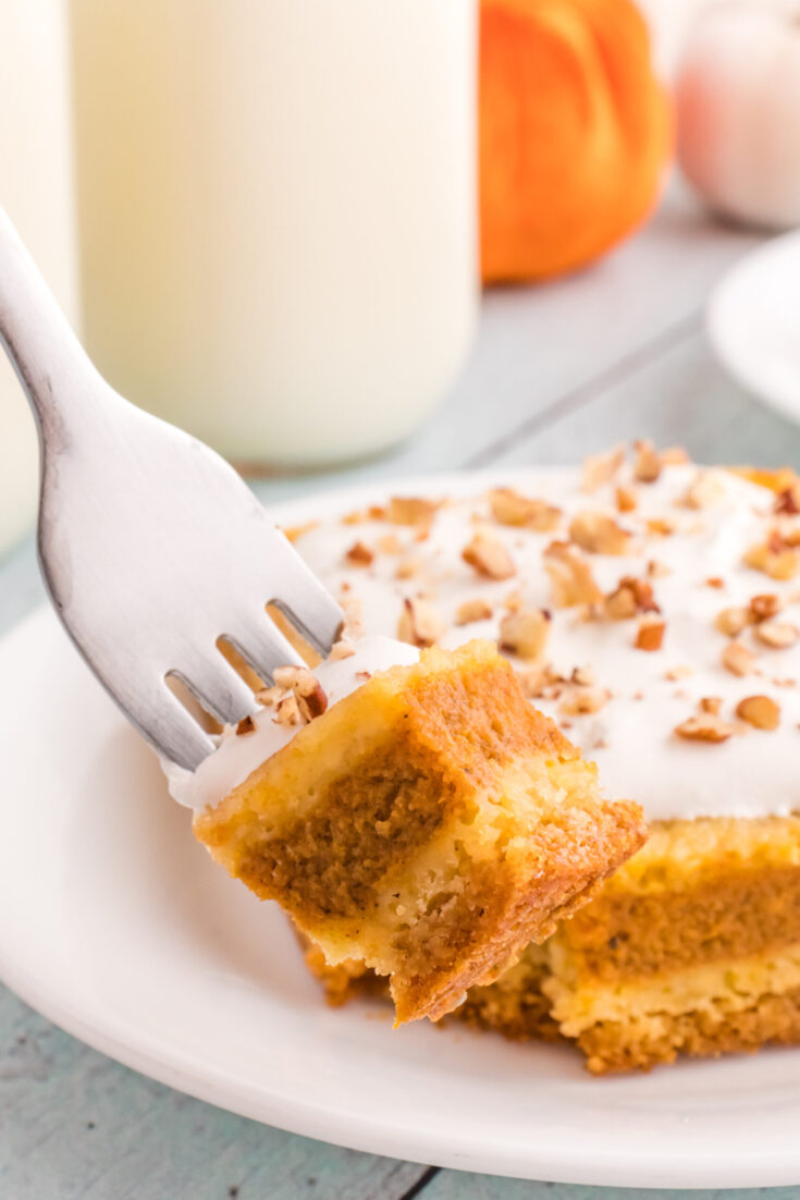 Pumpkin Pie Cake with yellow cake mix