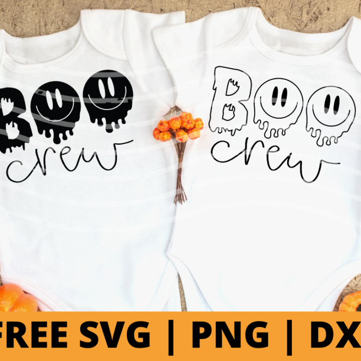 Boo Crew Halloween Smiley Face Free SVG