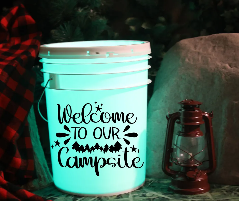 Light Up Camping Bucket SVG File