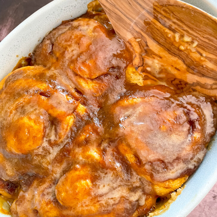 Pumpkin Spice Cinnamon Rolls with Heavy Cream