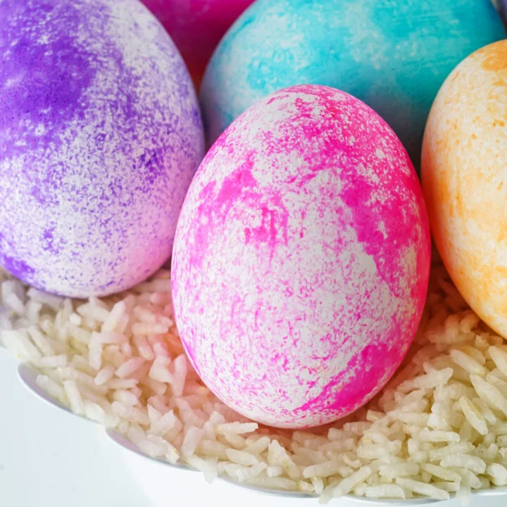 Tie Dye Easter Eggs with Rice