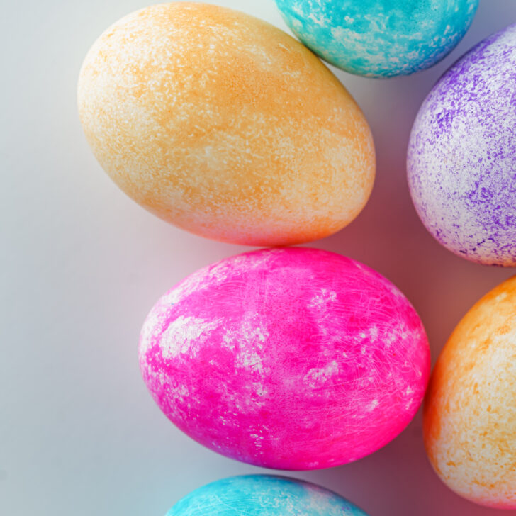 Tie Dyed Easter Eggs with Rice