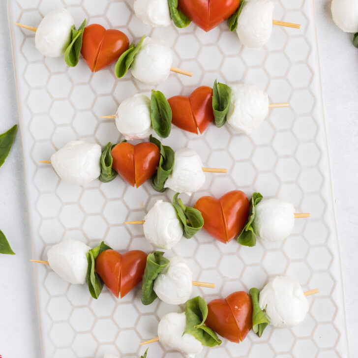 Heart Caprese Bites