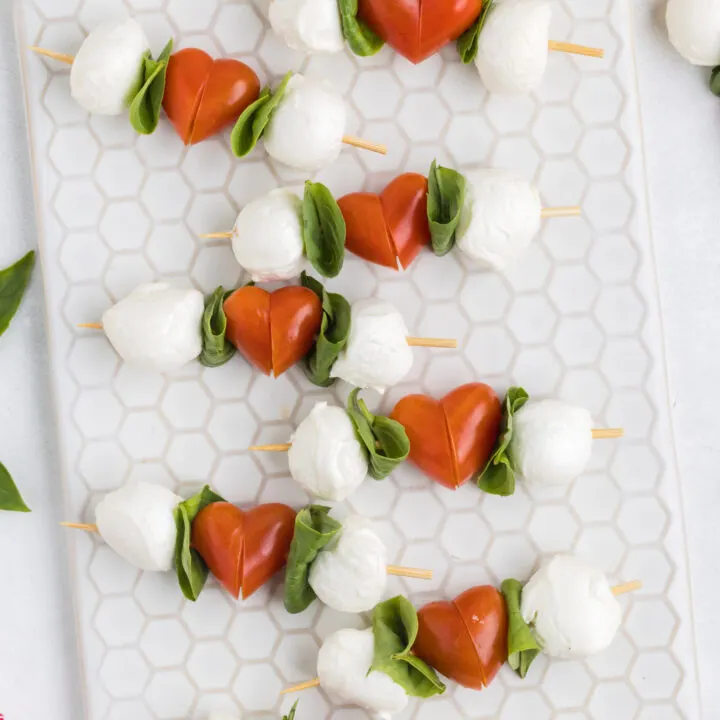 Heart Caprese Bites