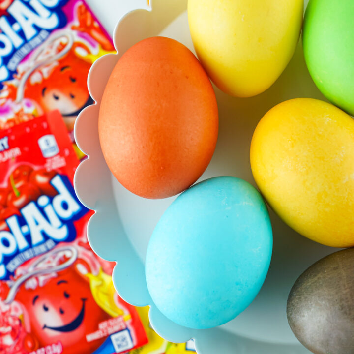 Kool Aid Dyed Easter Eggs