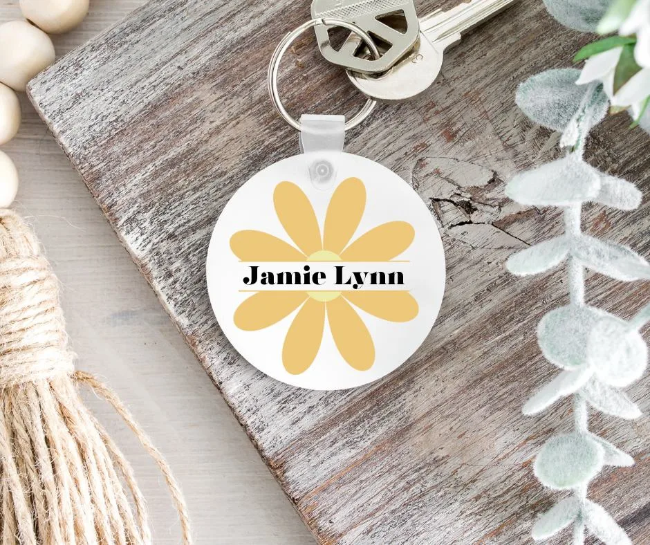 Personalized Cute Daisy Glass Cup with Name