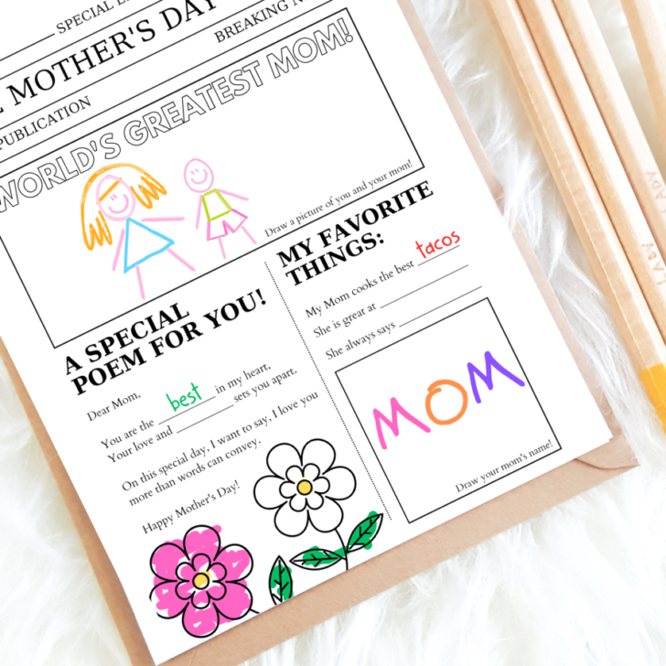 Mother’s Day Newspaper