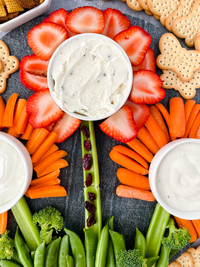 Flower Veggie Charcuterie Board » The Denver Housewife