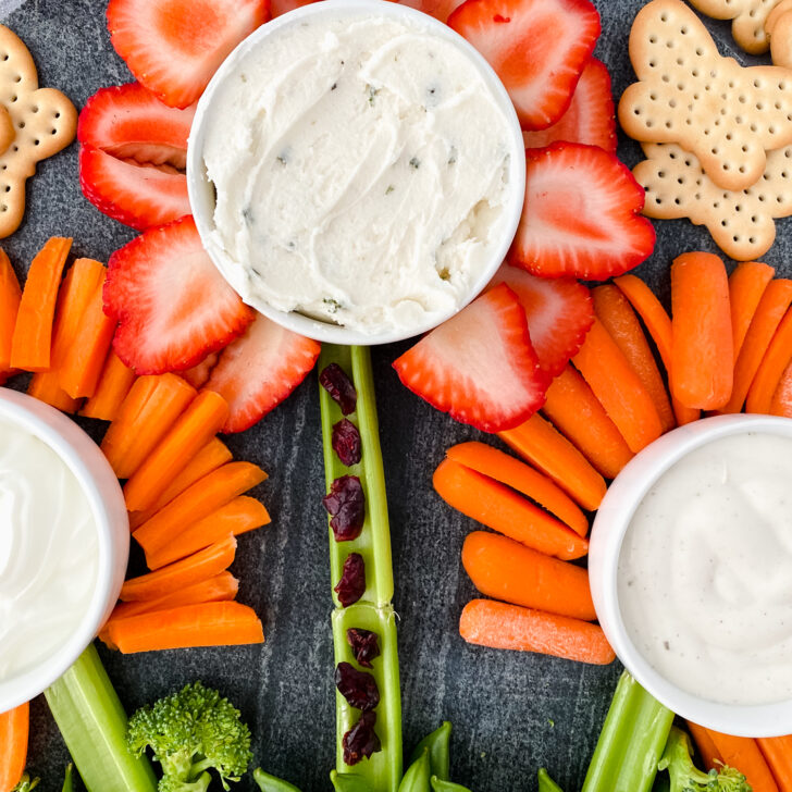 Flower Veggie Charcuterie Board