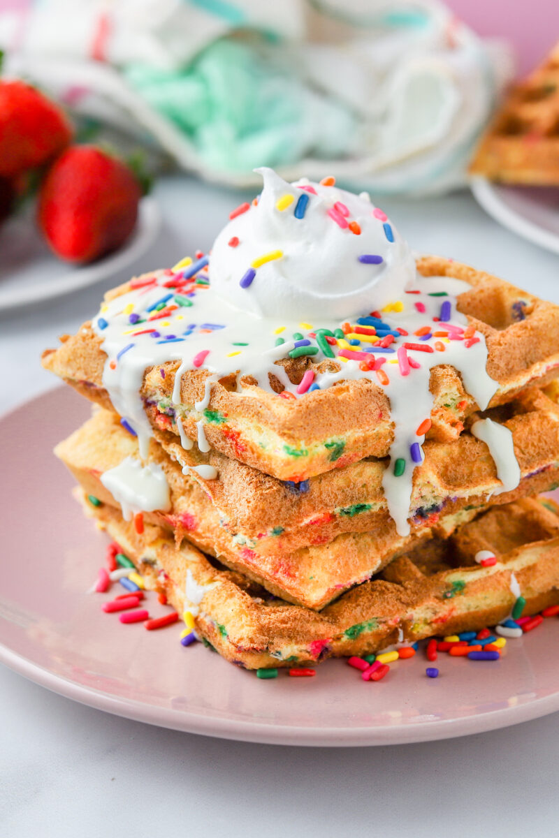 Cake Batter Waffles » The Denver Housewife