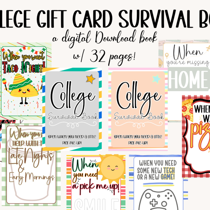 College Survival Gift Card Book Graduation Gift
