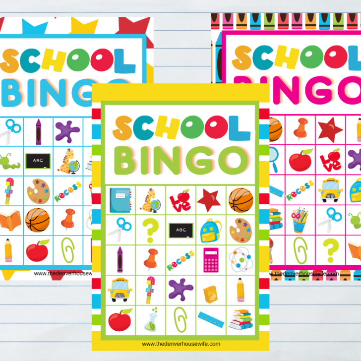 Free Printable School Bingo Game