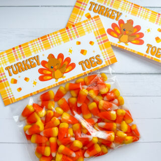 Turkey Toes Free Printable Bag Topper