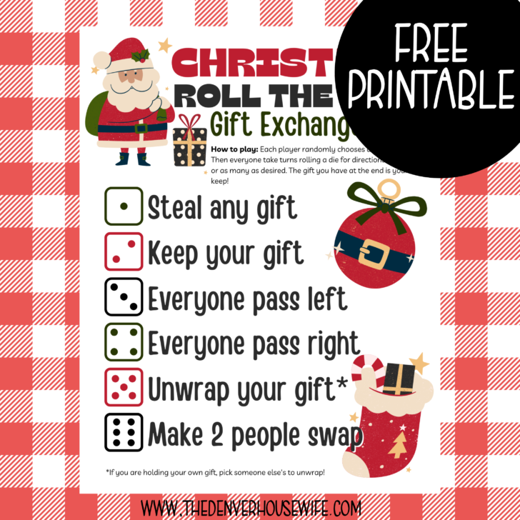 Christmas Roll the Dice Gift Exchange Game