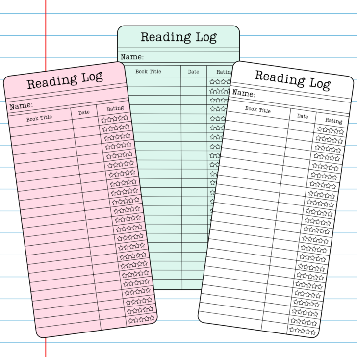 Reading Log Bookmark