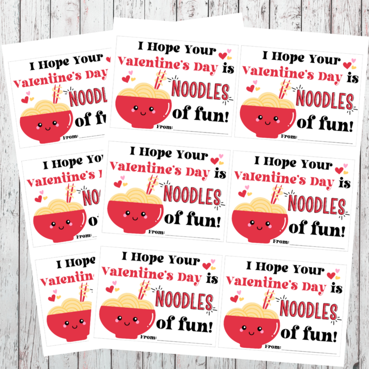 Ramen Valentine Tags