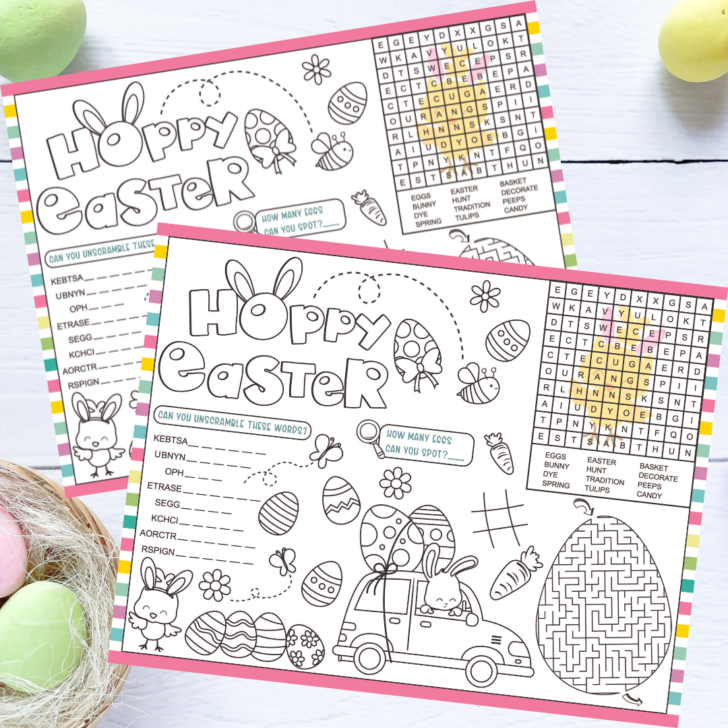 Easter Activity Placemat