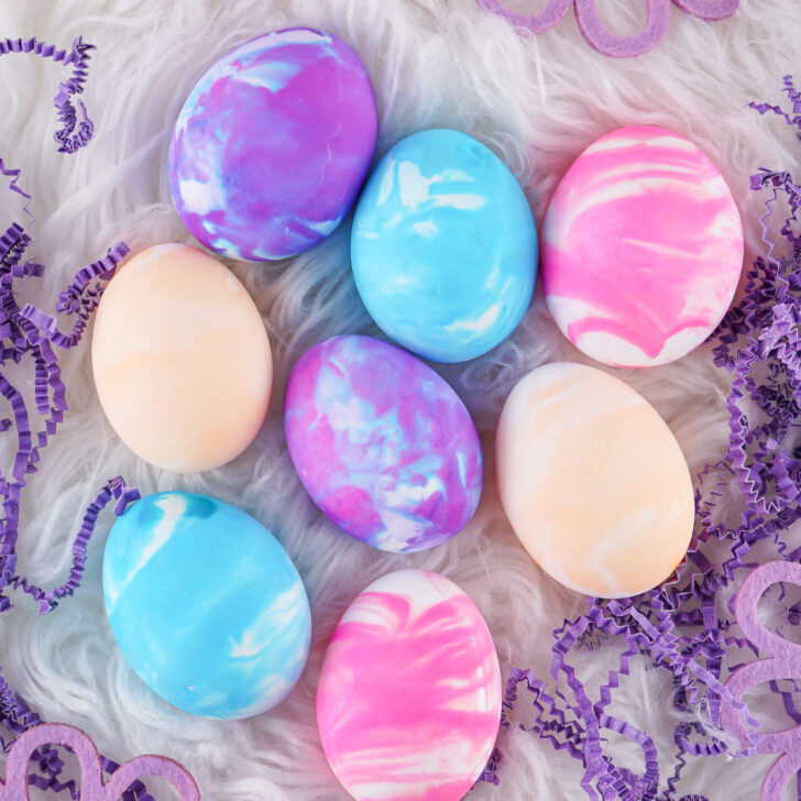 Cool Whip Dyed Easter Eggs