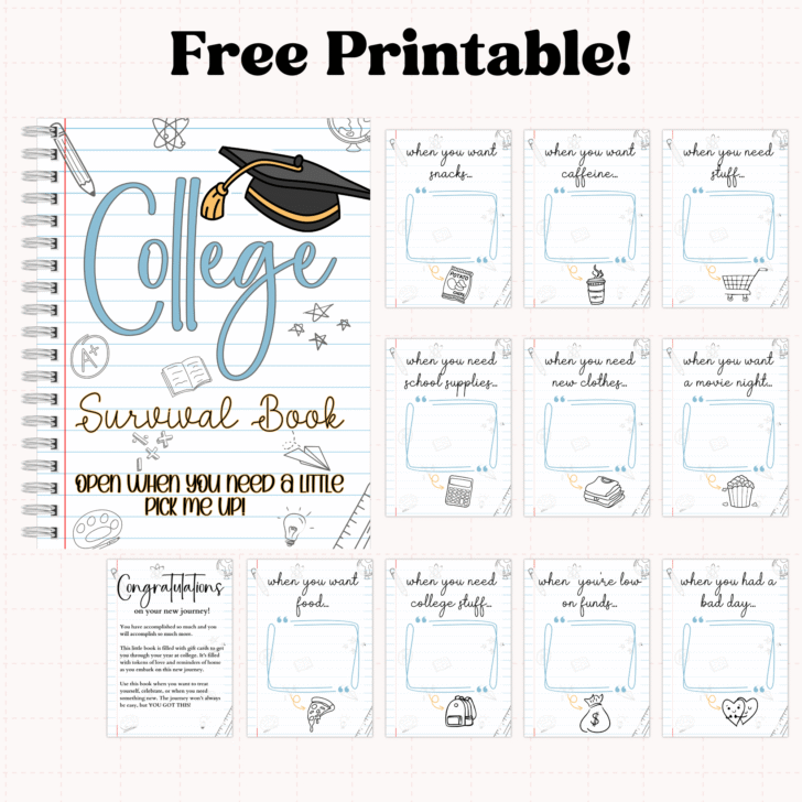 Free Printable College Gift Card Book