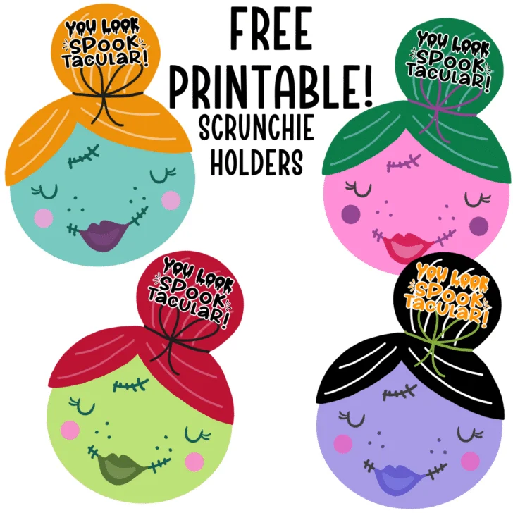 Free Printable Halloween Zombie Scrunchie Holders